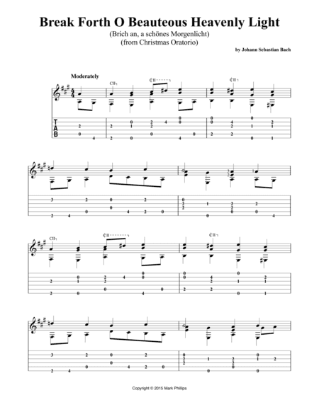 Break Forth O Beauteous, Heavenly Light (Brich an, a schönes Morgenlicht) (arr. Mark Phillips)
