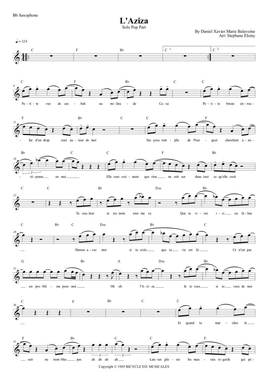 L' Aziza (arr. Stephane ELSINY)