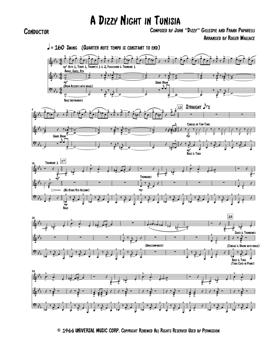 A Night In Tunisia (arr. Roger Wallace)