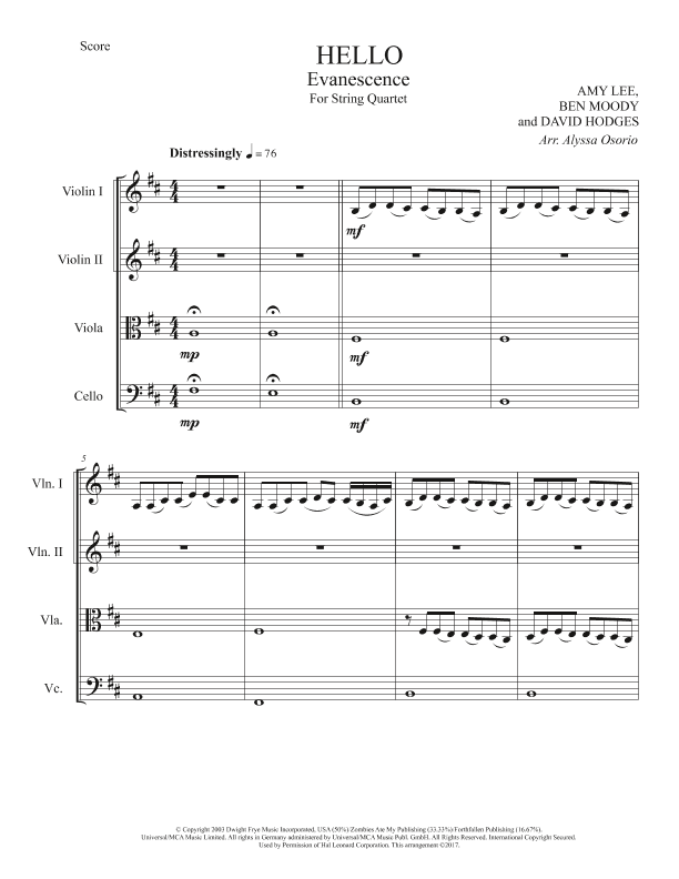 Hello (arr. Alyssa Osorio)