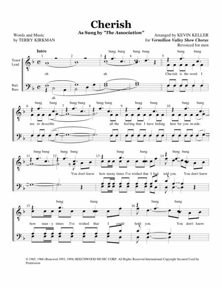 Cherish (arr. Kevin Keller)