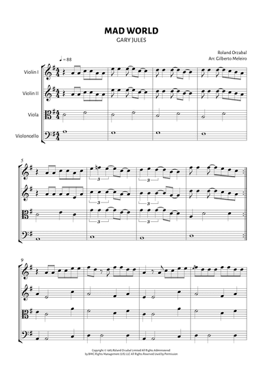 Mad World (arr. Gil Meleiro)