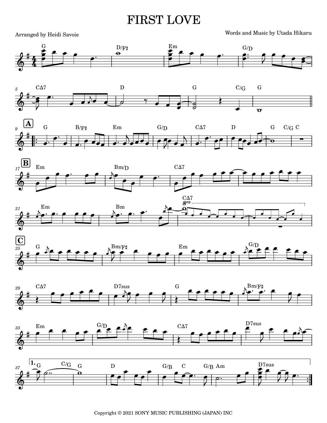 First Love (arr. Heidi Savoie)