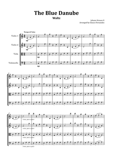 The Blue Danube - String Quartet (arr. Glauco Fernandes)