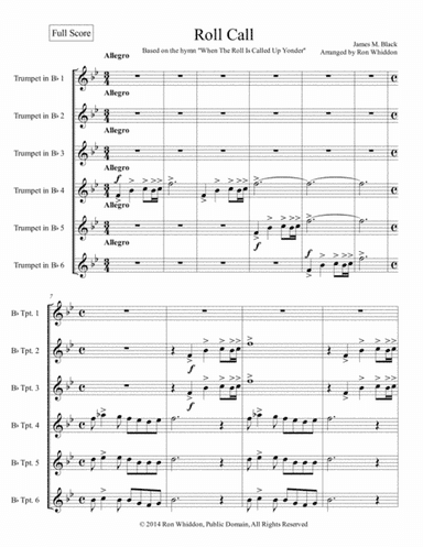 Roll Call For Six Trumpets (arr. Ron Whiddon)