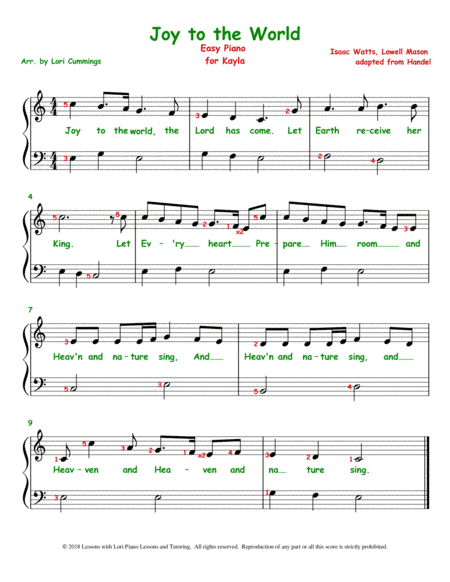 Joy to the World (arr. Lori Cummings)