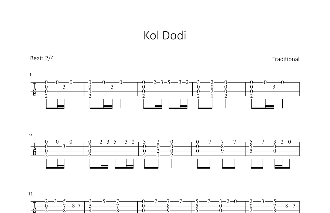 Kol Dodi (arr. Bettina Schipp)