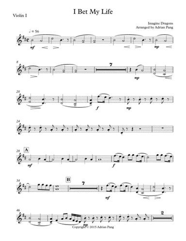 I Bet My Life (arr. Adrian Pang)