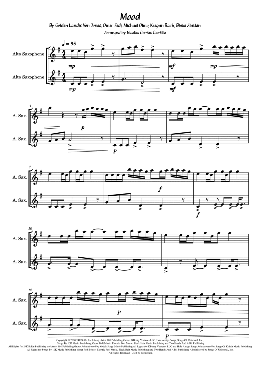 Mood (arr. Nicolás Cortés Castillo)