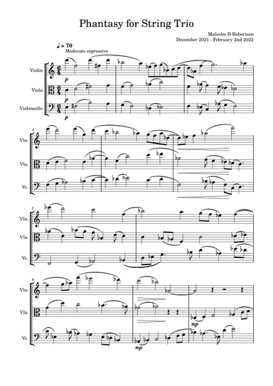 Phantasy for String Trio