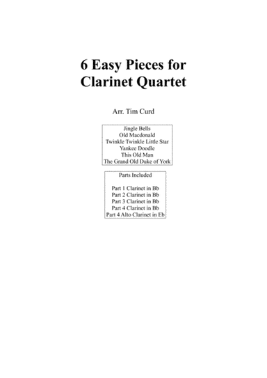 6 Easy Pieces for Clarinet Quartet
