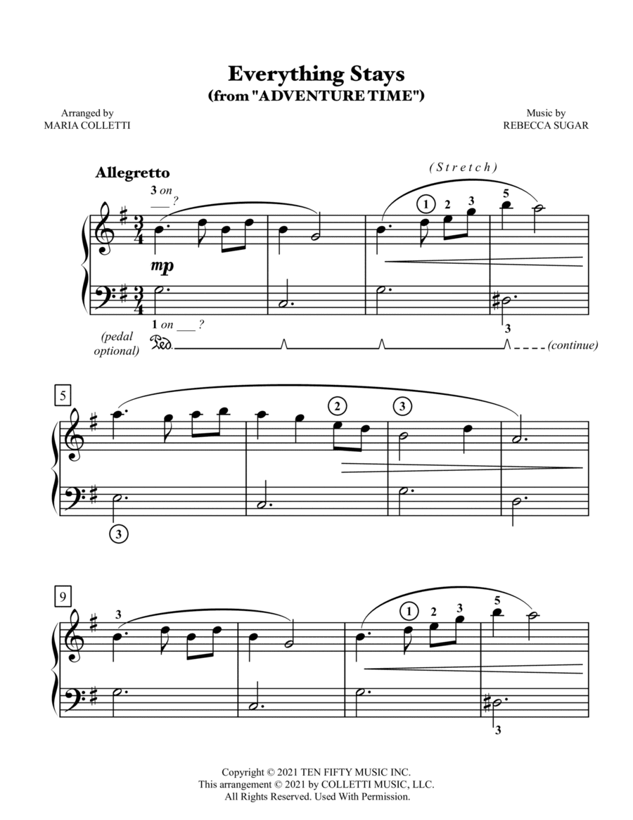 Everything Stays (arr. Maria Colletti)