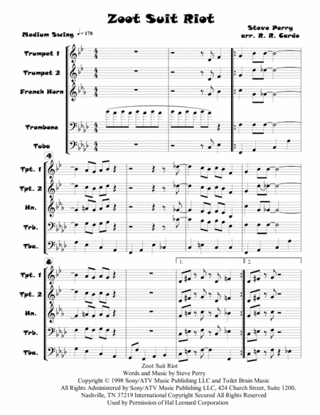 Zoot Suit Riot (arr. R.R.Cardo)