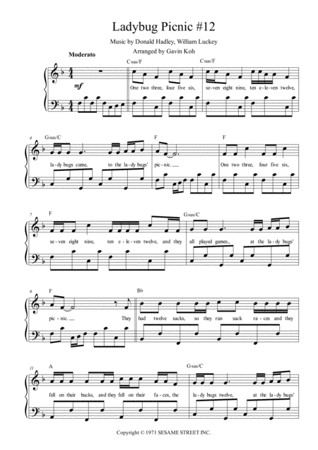 Ladybug Picnic #12 (arr. Gavin Koh)