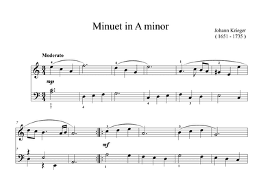 Krieger Minuet in A minor (arr. Ben Choupak)