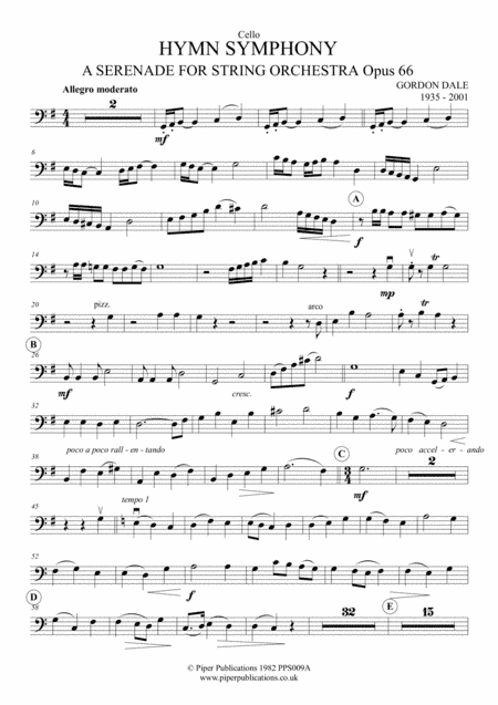 GORDON DALE HYMN SYMPHONY CELLO PART