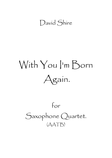 With You I'm Born Again (arr. Spencer Bundy)