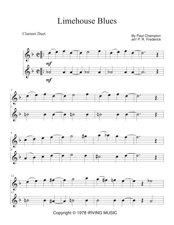 Limehouse Blues (arr. P. R. Frederick)