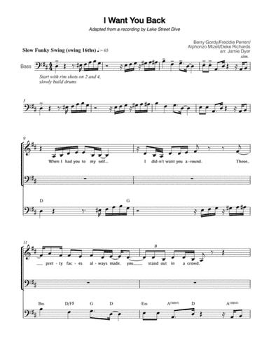 I Want You Back (arr. Jamie Dyer)