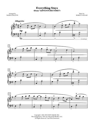 Everything Stays (arr. Maria Colletti)