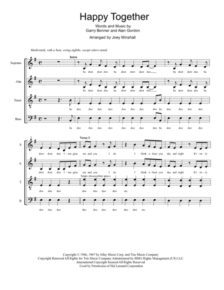 Happy Together (arr. Joey Minshall)