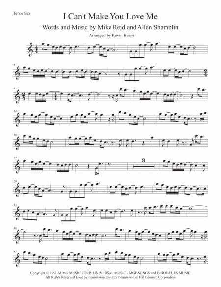 I Can't Make You Love Me (arr. Kevin Busse)