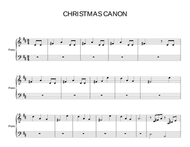 Christmas Canon (arr. Shirley Rhoades Shannon)