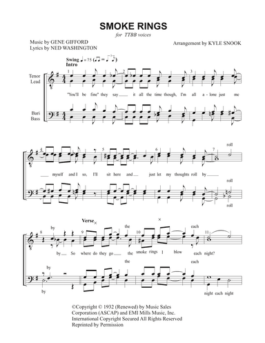 Smoke Rings (arr. Kyle Snook)