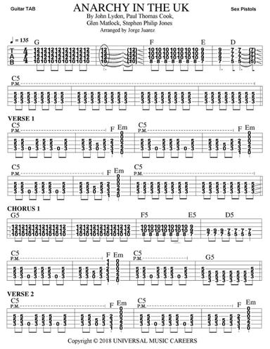 Anarchy In The Uk (arr. Jorge Juarez)