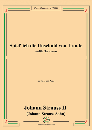 Johann Strauss II-Spiel' ich die Unschuld vom Lande(No.14) (arr. OSM Press)