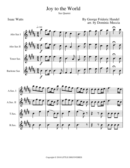 Joy To The World (arr. Dominic Meccia)