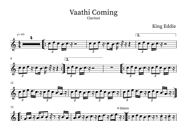 Vaathi Coming (arr. Eddie)