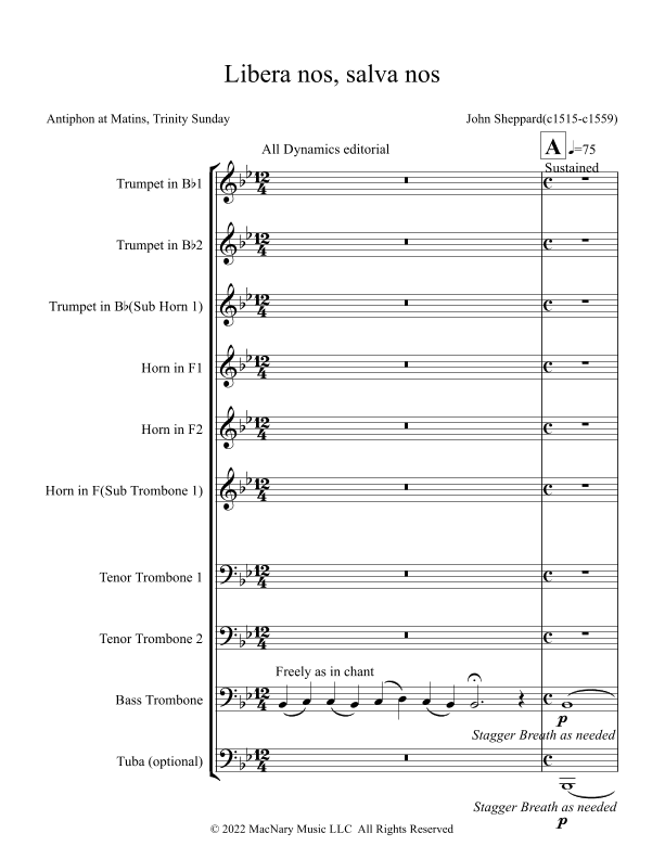 Libera Nos Salva Nos (arr. Reynolds MacNary)