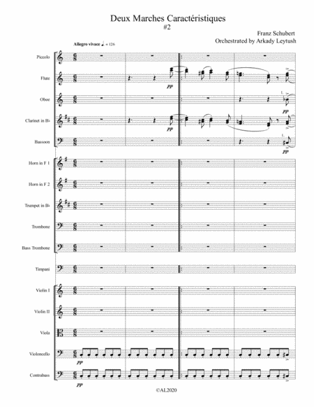 Franz Schubert – Deux Marches Caractéristiques, D.968b (D.886) Op. 121, #2, Orchestrated by Arkad