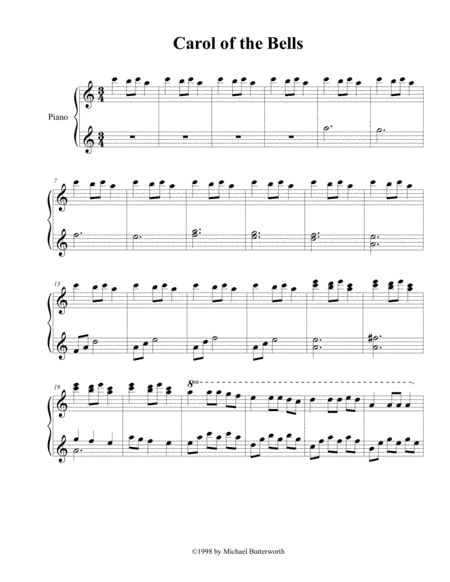Carol of the Bells (arr. Michael Butterworth)