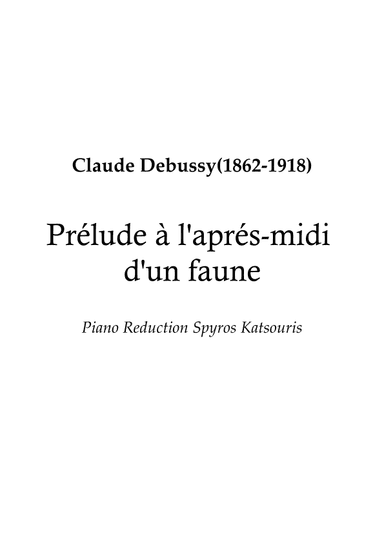 Prélude à l'aprés-midi d'un faune (arr. Spyros Katsouris)