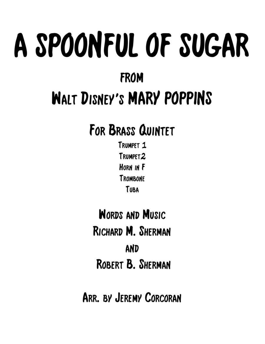 A Spoonful Of Sugar (arr. Jeremy Corcoran)