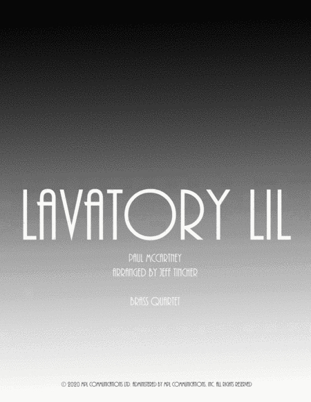 Lavatory Lil (arr. Jeff Tincher)