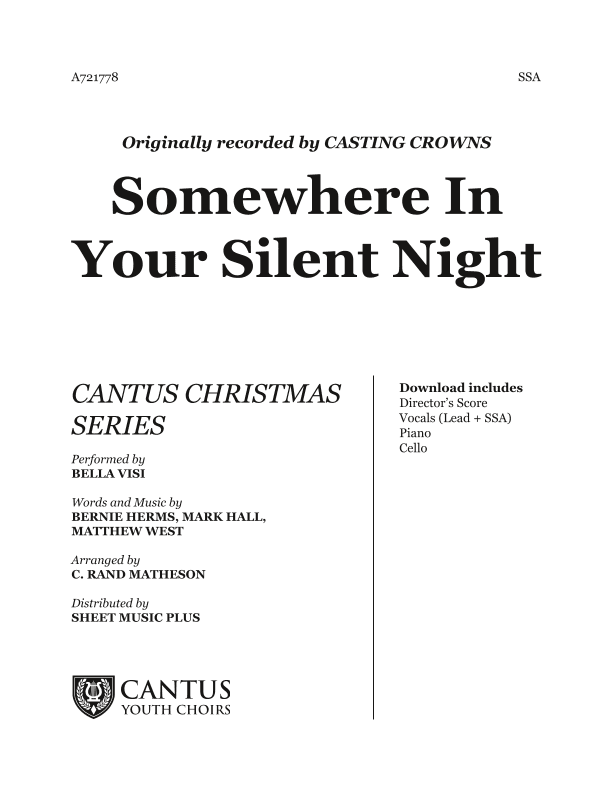 Somewhere In Your Silent Night (arr. C. Rand Matheson)