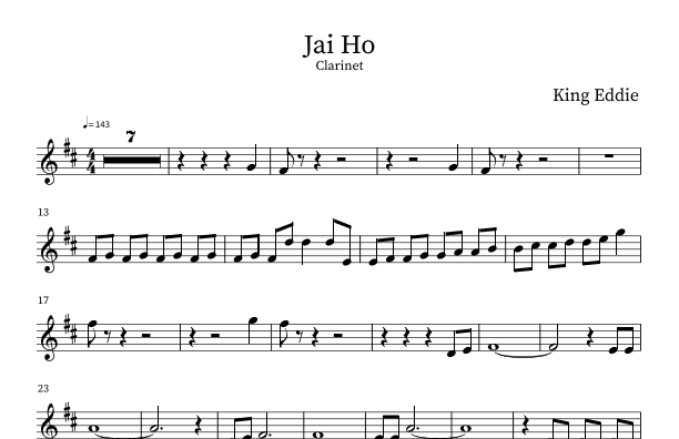 Jai Ho (arr. King Eddie)