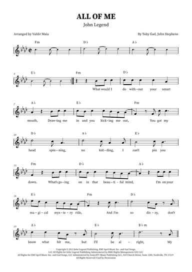 All Of Me (arr. Valdir Maia)