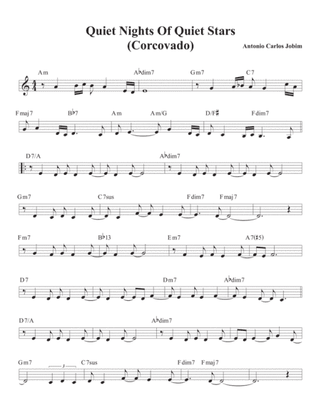 Quiet Nights Of Quiet Stars (Corcovado) (arr. David M Fagnant)