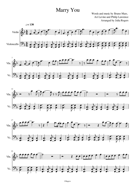 Marry You (arr. Julia Rogers)
