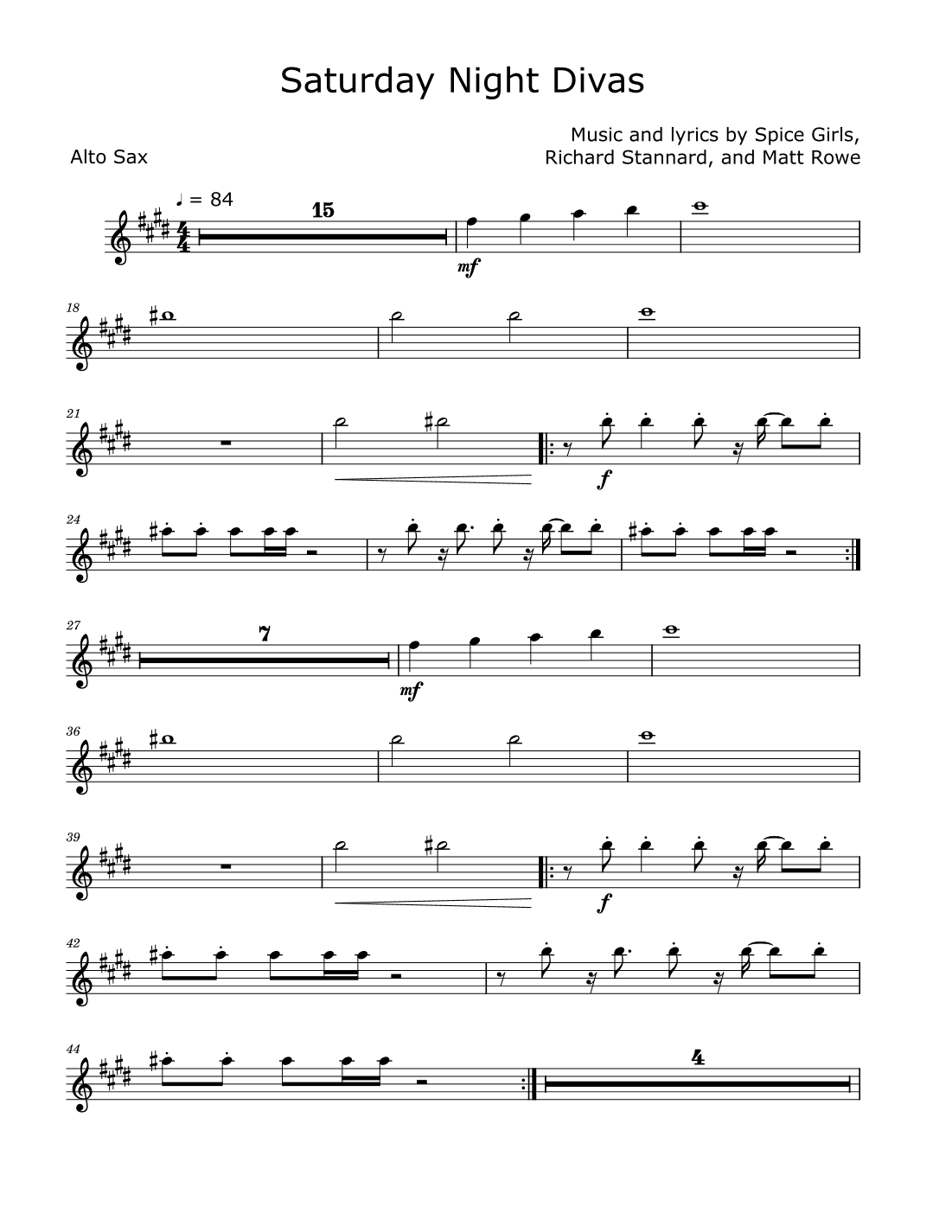Saturday Night Divas (arr. David Lartey)