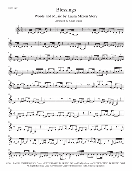 Blessings (arr. Kevin Busse)