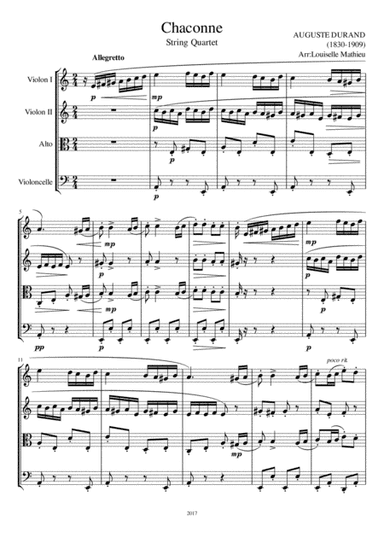Chaconne (arr. Mathieu, Louiselle)