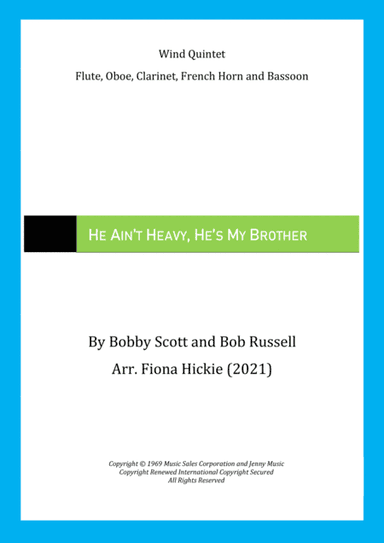 He Ain't Heavy, He's My Brother (arr. Fiona Hickie)