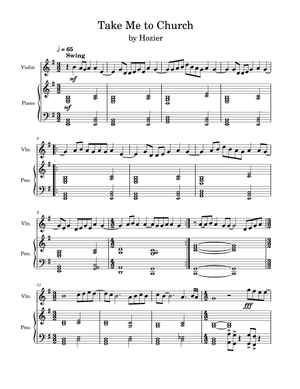 Take Me To Church (arr. Anya Alston)