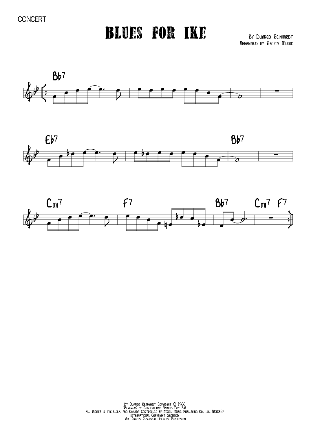 Blues For Ike (arr. Rammy Music)