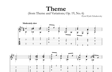 Theme (from Theme and Variations, Op. 19, No. 6) (arr. Mark Phillips)